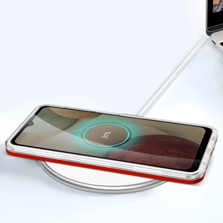HURTEL CLEAR 3IN1 ETUI POKROWIEC DO SAMSUNG GALAXY A22 4G ŻELOWY Z RAMKĄ