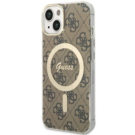 Etui Guess GUHMP14MH4STW na iPhone 14 Plus 6.7" - brązowe 4G MagSafe