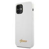 Guess GUHCP12SLSLMGWH iPhone 12 mini 5,4" biały/white hardcase Metal Logo Script