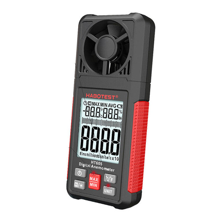 HABOTEST CYFROWY ANEMOMETR DO POMIARU WIATRU MIERNIK PRĘDKOŚCI WIATRU HT605