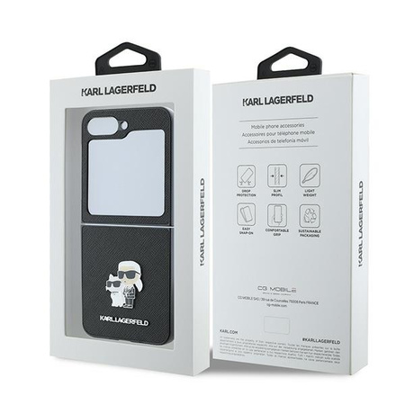 KARL LAGERFELD ETUI HARDCASE DO SAMSUNG Z FLIP6 F741 SAFFIANO METAL PIN