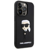 Etui Karl Lagerfeld KLHCP14X3DRKINK na iPhone 14 Pro Max 6.7" - czarne Rubber Ikonik 3D