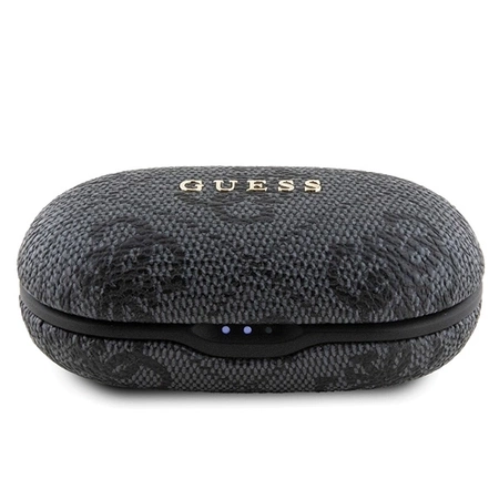 Słuchawki Bluetooth TWS Guess 4G Metal ze stacją dokującą ENC - czarne