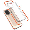 Spring Armor żelowy elastyczny pancerny pokrowiec z kolorową ramką do iPhone 11 Pro Max czerwony