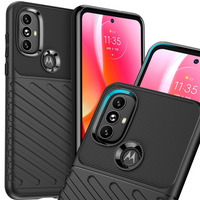 Thunder Case elastyczne pancerne etui pokrowiec Motorola Moto G Power 2022 czarny