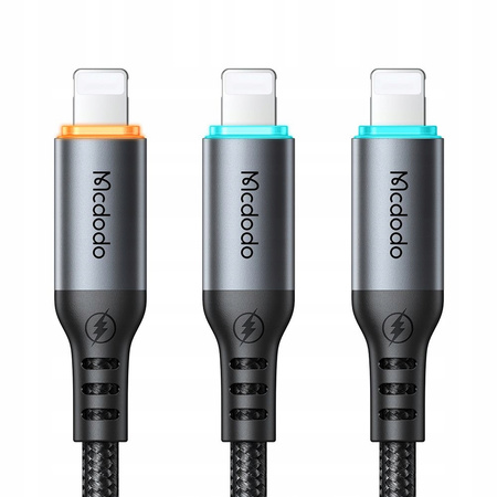 MCDODO KABEL USB-C LIGHTNING SZYBKIE ŁADOWANIE 36W 1M POWER OFF LED