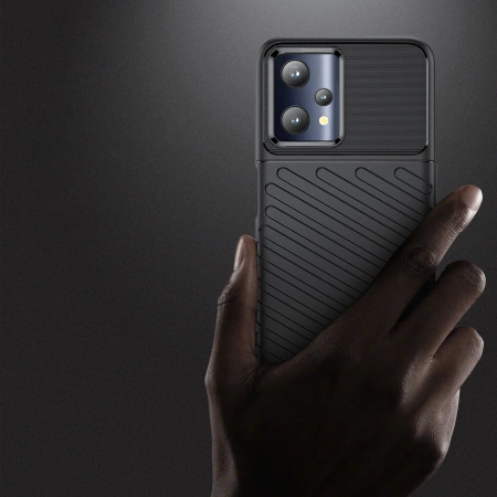 Thunder Case elastyczne pancerne etui pokrowiec Realme 9 Pro czarny