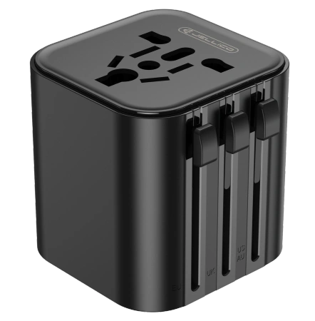 JELLICO uniwersalny adapter podróżny S7 Max 2500W Czarny