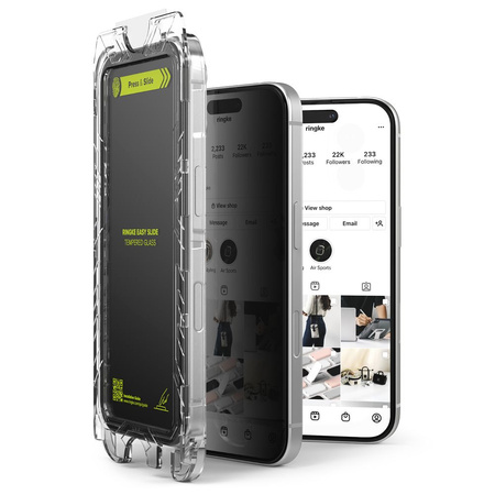 RINGKE SZKŁO EASY SLIDE 2-PACK DO IPHONE 16 PRO PRIVACY Z WYSOKIEJ