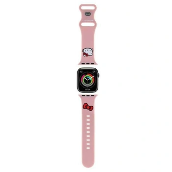 HELLO KITTY PASEK DO APPLE WATCH 42/44/45/49MM RÓŻOWY SILIKON KITTY HEAD