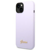 Etui Guess GUHCP14SSLSMU na iPhone 14 - fioletowe Silicone Vintage Gold Logo