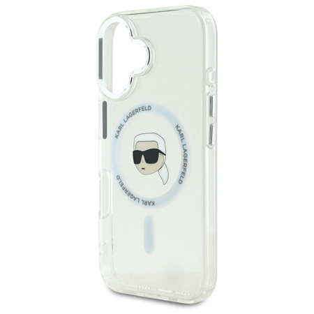 KARL LAGERFELD ETUI MAGNETYCZNE DO IPHONE 16 PLUS HARDCASE METAL KARL HEAD