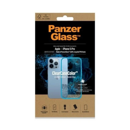 PANZERGLASS ETUI CLEARCASE DO IPHONE 13 PRO MILITARY GRADE ANTYBAKTERYJNE