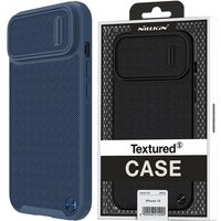 Nillkin Textured S Case etui iPhone 14 Pro Max pancerny pokrowiec z osłoną na aparat niebieski