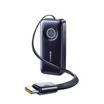Powerbank Baseus EnerCore CR11 20000mAh 67W ze zwijanym kablem USB-C - czarny