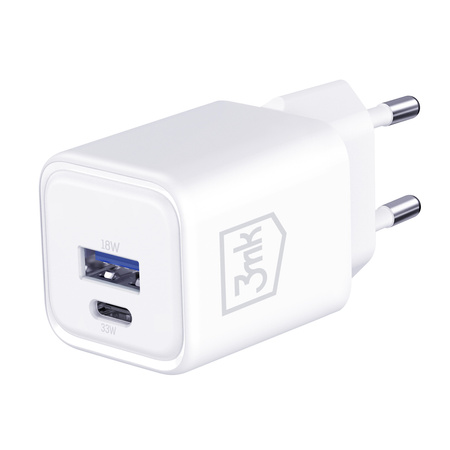 Accessories -  3mk Hyper Charger PD 33W GaN QC4+ PPS AFC FCP SCP 1A1C  White