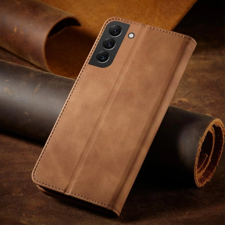 HURTEL ETUI CASE POKROWIEC MAGNETYCZNY DO SAMSUNG GALAXY S23 PLUS BRĄZOWE