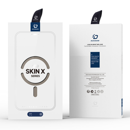 Dux Ducis Skin X Pro etui iPhone 14 magnetyczny pokrowiec MagSafe z klapką beżowy
