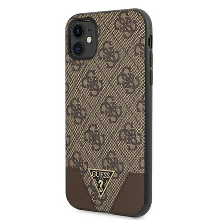 GUESS ETUI HARD CASE DO IPHONE 11 Xr 6.1 4G TRIANGLE COLLECTION BRĄZOWE