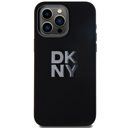 DKNY POKROWIEC DO IPHONE 15 PRO MAX 6.7 LIQUID SILICONE Z LOGO METALOWYM