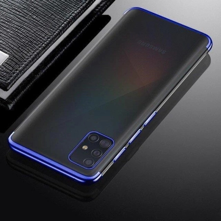 HURTEL CLEAR COLOR CASE ETUI DO SAMSUNG GALAXY A72 4G Z METALICZNĄ RAMKĄ