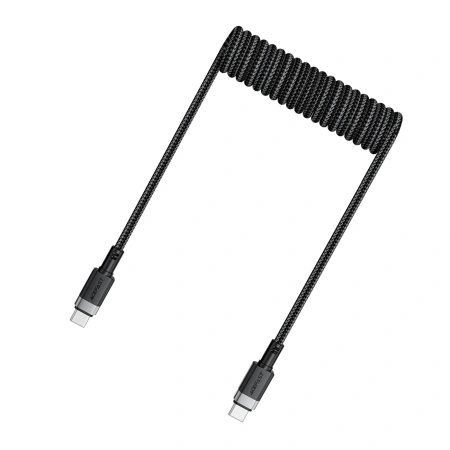 ACEFAST KABEL USB-C SPRĘŻYNOWY 480MB/S 3A 1.2M DO ŁADOWANIA IPHONE GALAXY