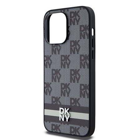 DKNY ETUI HARDCASE DO IPHONE 14 PRO MAX 6.7 LEATHER CHECKERED MONO PATTERN