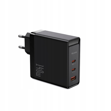 MCDODO SZYBKA ŁADOWARKA SIECIOWA DO MACBOOK GAN 3X USB-C USB 140W + KABEL