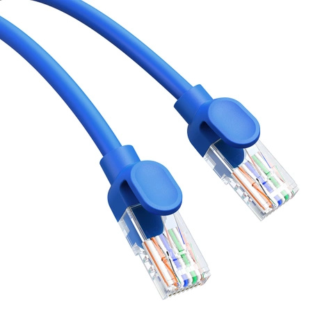 Kabel Ethernet Baseus High Speed Cat 6 RJ-45 1000Mb/s 0.5m okrągły - niebieski