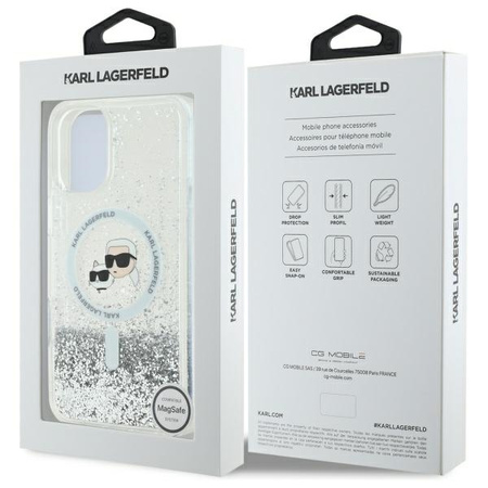 KARL LAGERFELD ETUI HARDCASE LIQUID GLITTER DO IPHONE 16 PLUS DO MAGSAFE