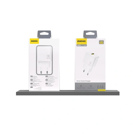 DUDAO ŁADOWARKA SIECIOWA A23 2.4A USB-A DO TELEFONÓW TABLETÓW Z PORTEM USB