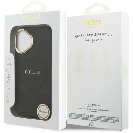 GUESS ETUI PEONY HOT STAMP MAGSAFE DO IPHONE 17 CASE DESIGN LUKSUSOWE