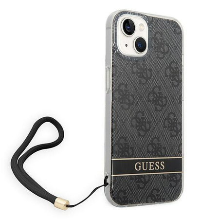 Guess GUOHCP14MH4STK iPhone 14 Plus 6,7" czarny/black hardcase 4G Print Strap