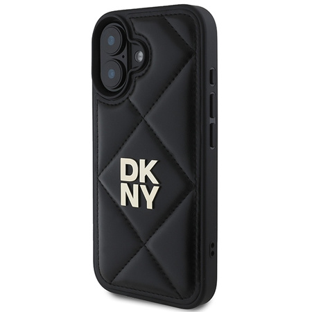 DKNY ETUI HARDCASE QUILTED STACK LOGO DO IPHONE 16 6.1 WZÓR W KRATKĘ Z LOGO