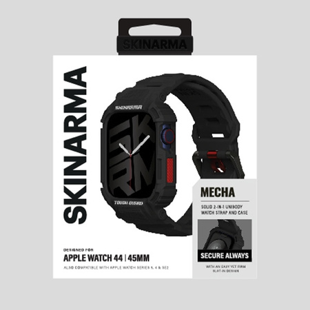 Skinarma pasek+etui Mecha 2in1 Apple     Watch 45/44mm czarny/black