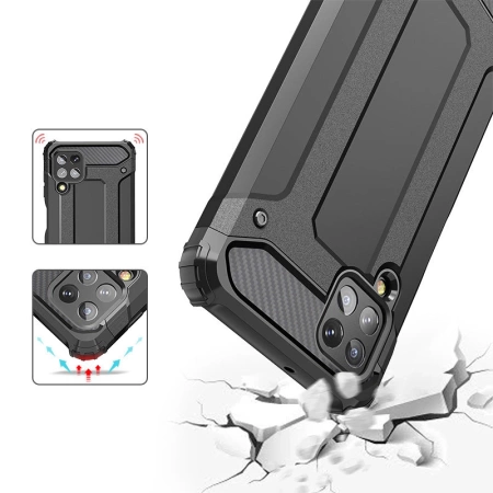 HURTEL HYBRID ARMOR ETUI DO SAMSUNG GALAXY A22 4G PANCERNE WYSOKIEJ