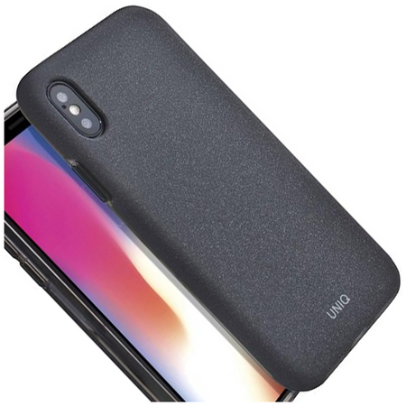 UNIQ etui Lithos iPhone Xs Max czarny /charcoal black