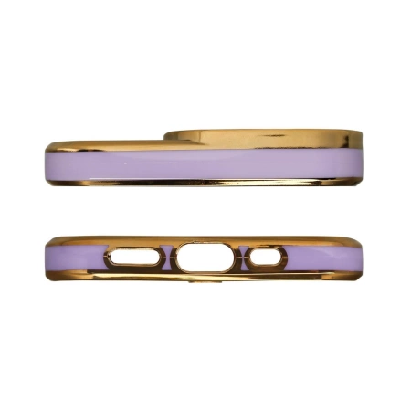 HURTEL ETUI CASE POKROWIEC ŻELOWY DO IPHONE 12 PRO ZE ZŁOTĄ RAMKĄ FASHION