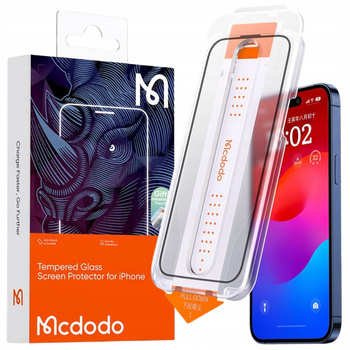 MCDODO EZ PASTE TOUGHENED GLASS CASE GLASS FOR IPHONE 15