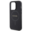 Etui Guess GUHMP14LPSAHMCK na iPhone 14 Pro - czarne Saffiano MagSafe