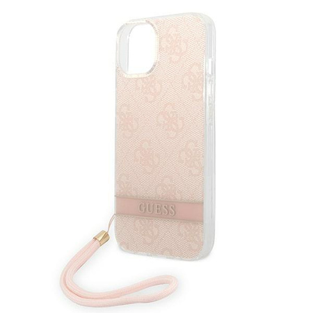 Guess GUOHCP14MH4STP iPhone 14 Plus 6,7" różowy/pink hardcase 4G Print Strap