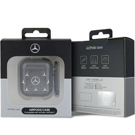 MERCEDES POKROWIEC DO AIRPODS 1 2 ETUI O CHRONIĄCE ZŁAMANE WZORY LARGE STAR