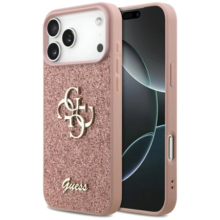 GUESS ETUI FIXED GLITTER BIG 4G DO IPHONE 17 PRO MAX POKROWIEC OCHRONNY