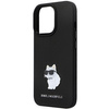 Etui Karl Lagerfeld KLHCP13LSMHCNPK na iPhone 13 Pro / 13 - czarne Silicone C Metal Pin