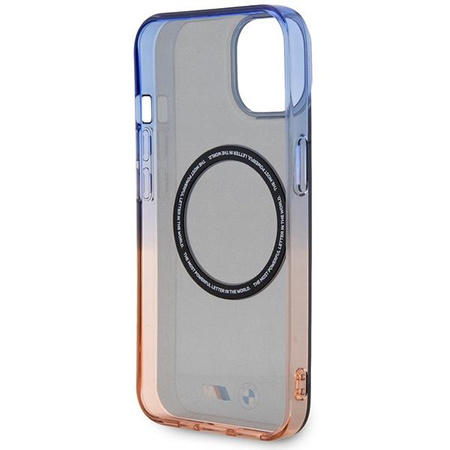 Etui BMW BMHMP14SHTGE na iPhone 14 - szare hardcase Gradient Bumper MagSafe