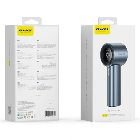 AWEI WIATRAK RĘCZNY F38 MINI DO GORĄCEJ POGODY 3 PRĘDKOŚCI Z USB,