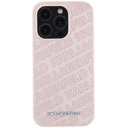 Etui Karl Lagerfeld Quilted K Pattern na iPhone 15 Pro Max - różowe