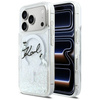 Etui Karl Lagerfeld Liquid Glitter Karl  Script Logo MagSafe do iPhone 17 Pro przezroczysty