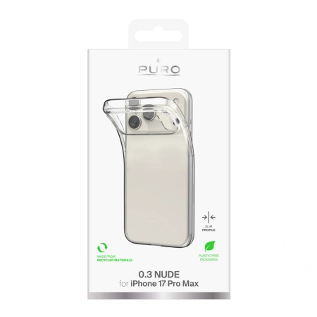 PURO ETUI 0.3 NUDE ULTRA-SLIM TPU DO IPHONE 17 PRO MAX PRZEZROCZYSTE