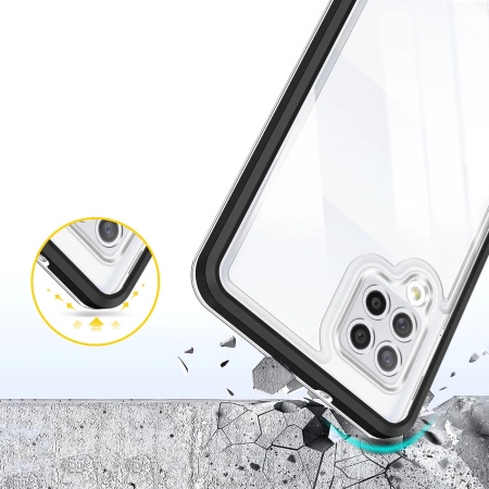 HURTEL ETUI CLEAR 3IN1 DO SAMSUNG GALAXY A42 5G Z RAMKĄ ELASTYCZNE